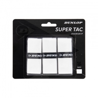 Dunlop Overgrip Super Tac 0.5mm - extrem griffig, feuchtigkeitsabsorbierend - weiss - 3 Stück